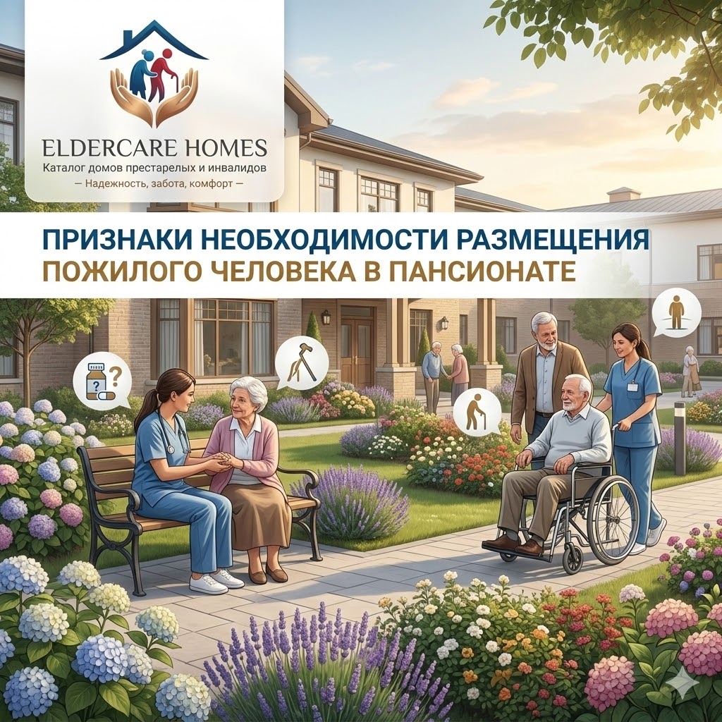 Признаки необходимости размещения пожилого человека в пансионате